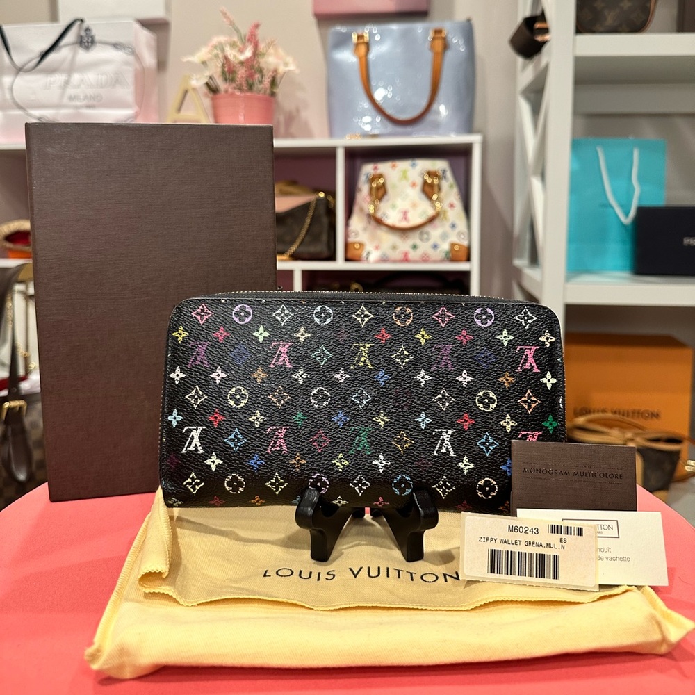 Louis Vuitton Multicolor Zippy Wallet Pink
